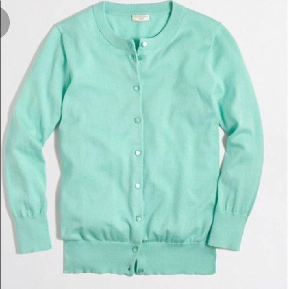 J. Crew | Clare Cardigan Sweater Sunwashed Aqua